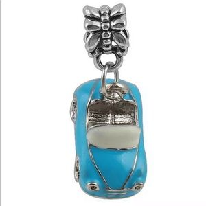 NEW•Silver & Blue Convertible Car DIY charm